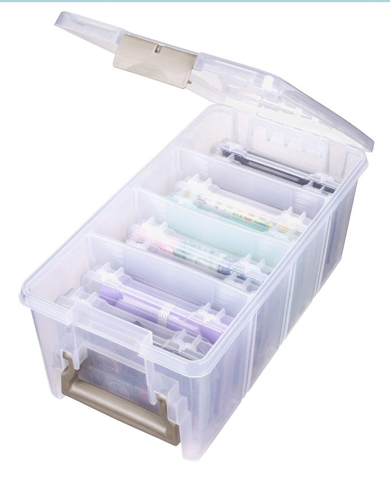 ArtBin Semi Satchel Photo Storage Photo & Craft Organizer Set, Large Box with [8] Plastic Storage Cases Inside, Clear - Image 3